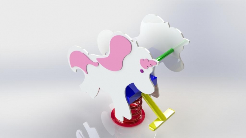 BRINQUEDO SOBRE MOLA UNICÓRNIO